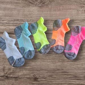 Womens Low-Cut Athletic Socks - Neon Color Pack